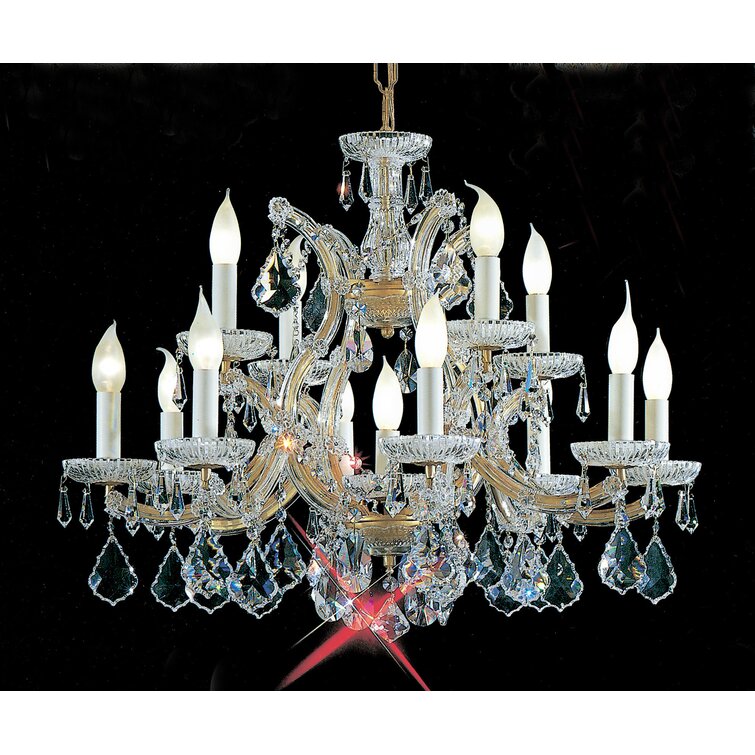 Rosdorf Park Falson Light Glass Dimmable Tiered Chandelier Wayfair